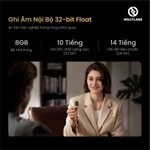 Bộ Micro không dây Hollyland LARK MAX 2 Combo 4-Person Version (Camera RX, USB-C RX) Space Gray — ảnh 3