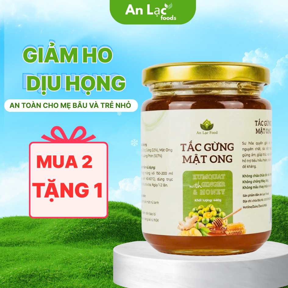 Tắc Gừng Mật Ong Đường Phèn - Hỗ Trợ Giảm Ho, Đau Rát Họng, 100% Từ Thiên Nhiên
