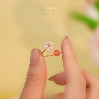 Orla - Nhẫn Anh Đào - Mã Não, Vỏ Sò - Phụ Kiện Trang Sức Xinh Xắn Đi Làm, Đi Chơi, Sự Kiện