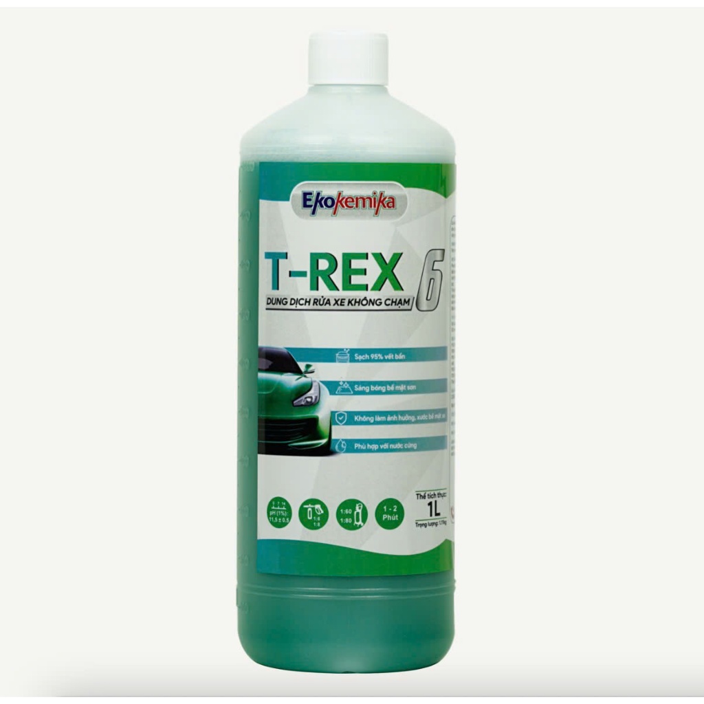 NƯỚC RỬA Ô TÔ - XE MÁY KHÔNG CHẠM ĐẶC BIỆT T-REX 6 EKOKEMIKA ITALY -1L