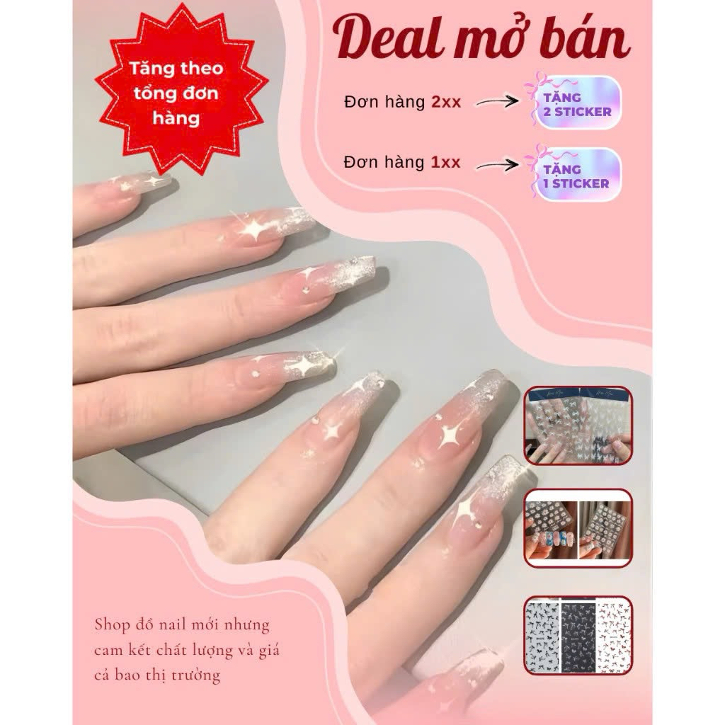 sổ đựng sticker dán móng nail - đưng đươc 80 tờ