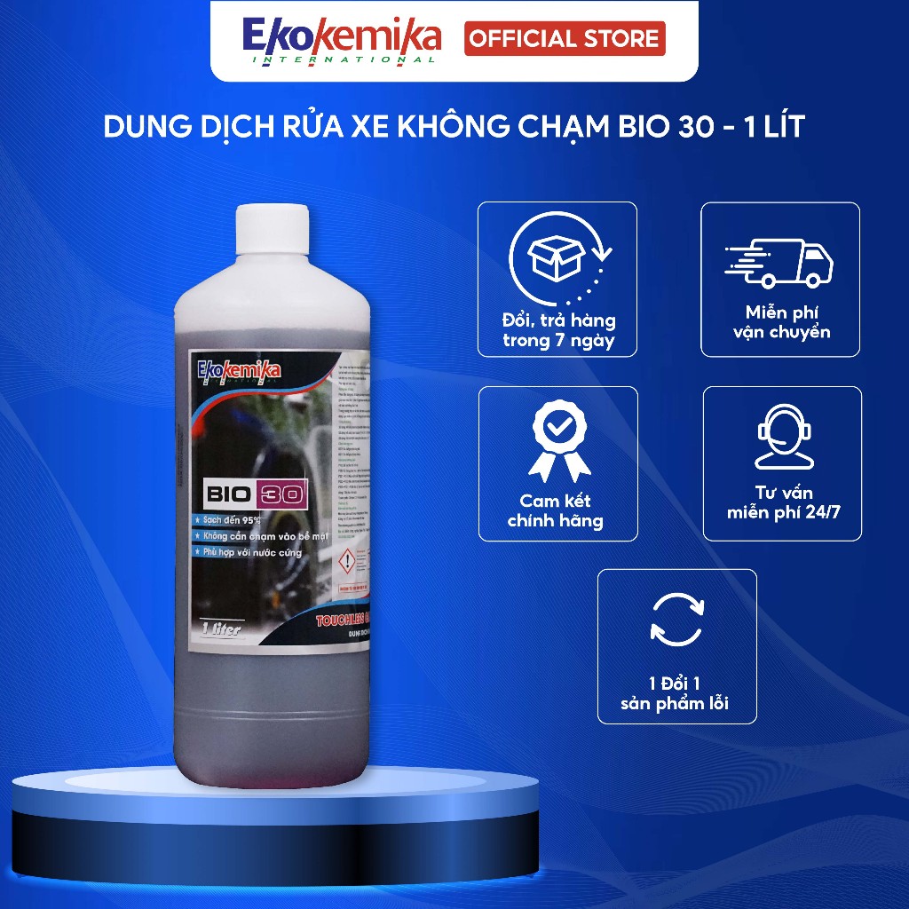 Nước rửa xe không chạm cao cấp đậm đặc Bio 30-1L thương hiệu Ekokemika
