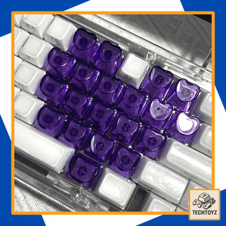 [ Xuyên Led ] Bộ 21 Keycaps Trái Tim - Nhựa PC cao cấp - MAO x Cherry Profile