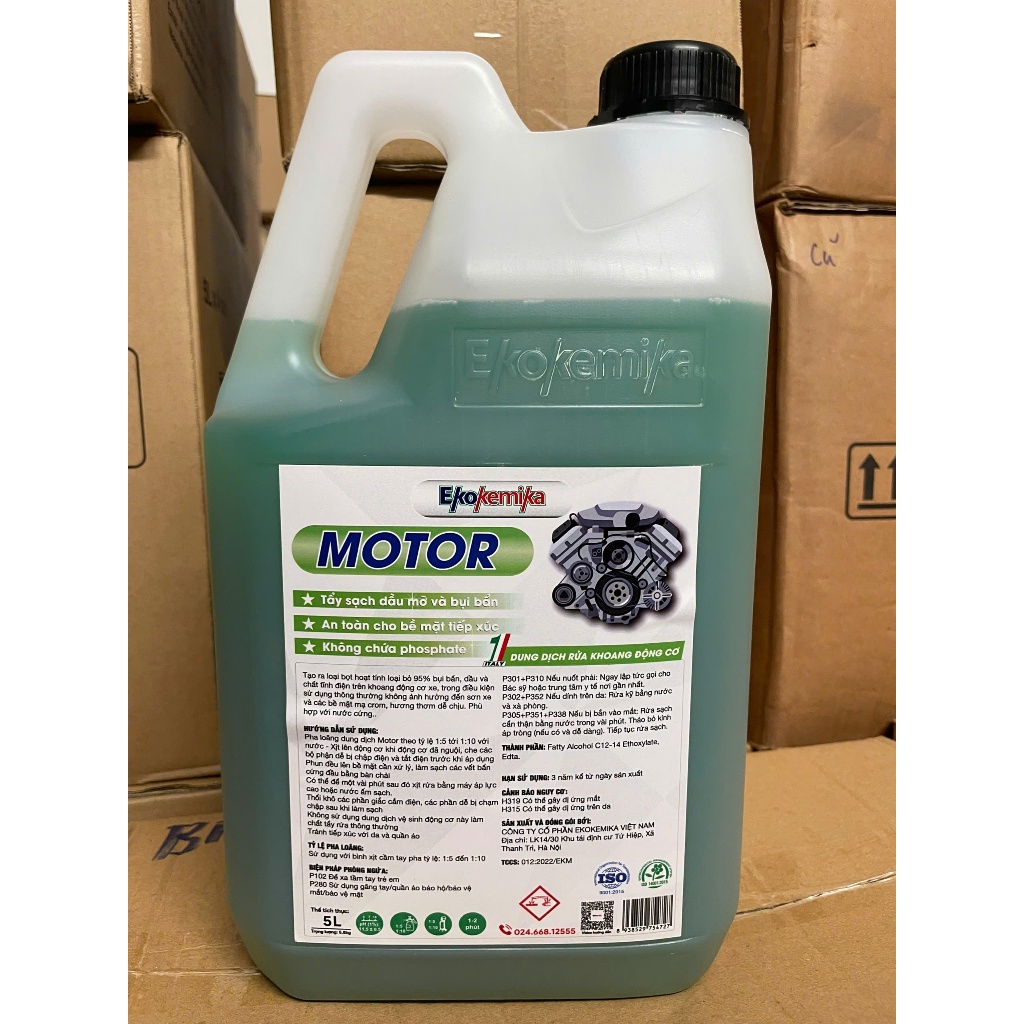 DUNG DỊCH RỬA KHOANG ĐỘNG CƠ - KHOANG MÁY CAO CẤP CHUYÊN DỤNG EKOKEMIKA MOTOR 5L