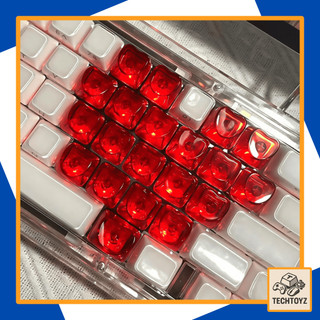 [ Xuyên Led ] Bộ 21 Keycaps Trái Tim - Nhựa PC cao cấp - MAO x Cherry Profile