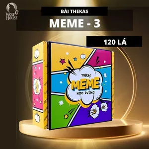 Bộ Bài Meme 3 Học Đường 120 Lá Giấy Cứng Giải Trí Bạn Bè Tiệc Tùng The KAS