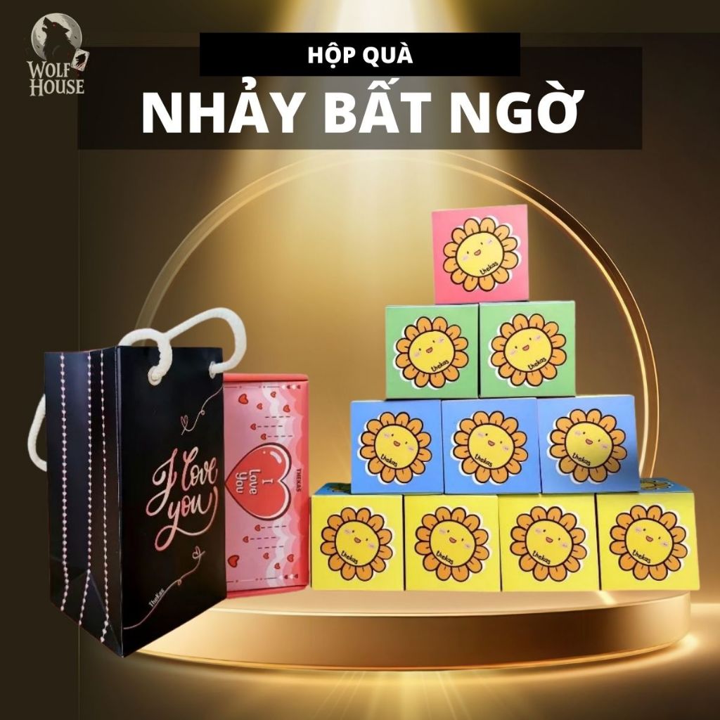Hộp Quà Bật Nhảy Bất Ngờ Giấy Sáng Tạo Gấp Gọn Tặng Sinh Nhật Trang Trí MaSoi SG