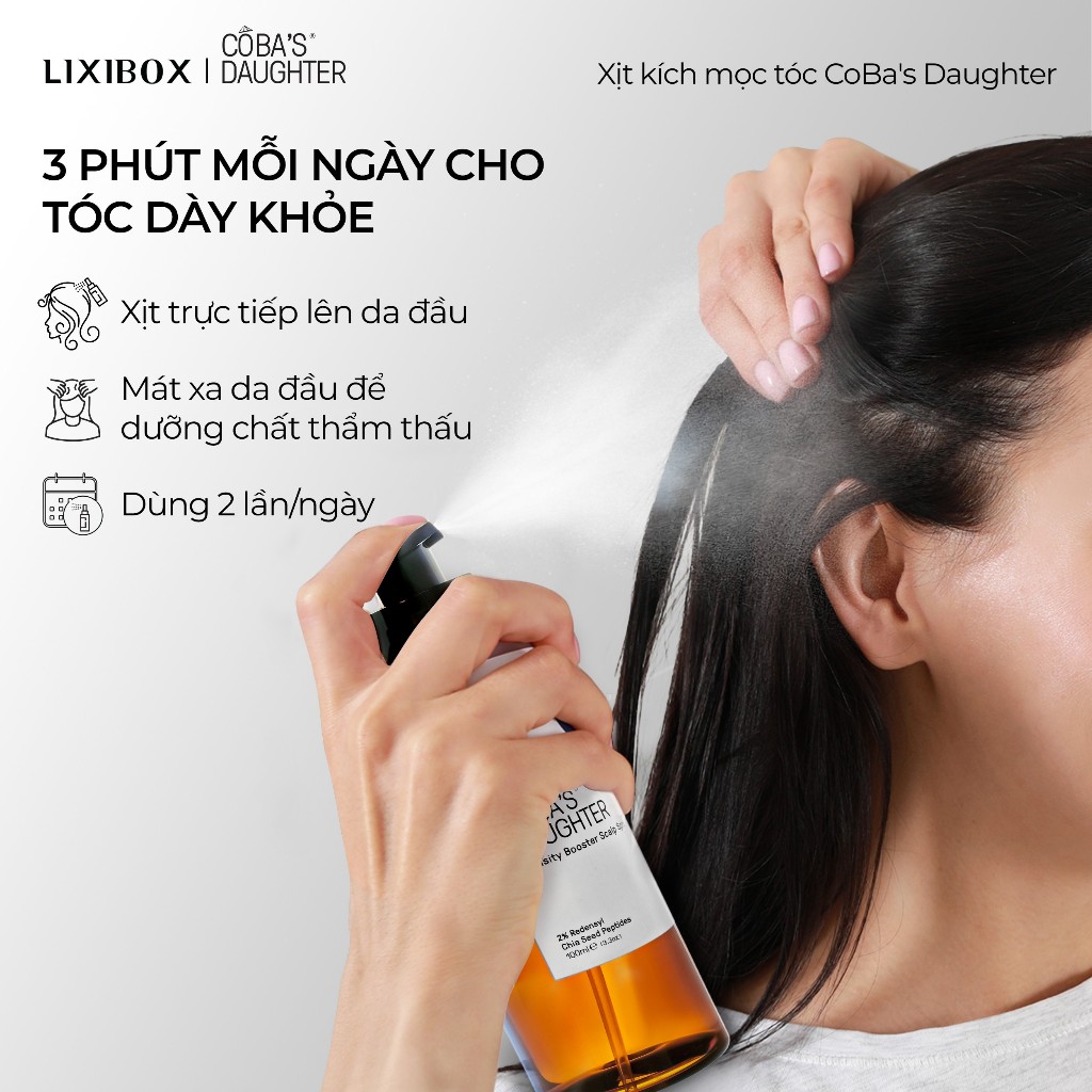 [Gift] Xịt Hỗ Trợ Mọc Tóc CoBa's Daughter Density Booster Scalp Spray - Không Bết Tóc - 100ml