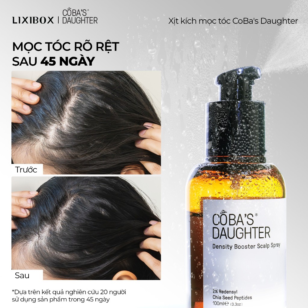 [Gift] Xịt Hỗ Trợ Mọc Tóc CoBa's Daughter Density Booster Scalp Spray - Không Bết Tóc - 100ml