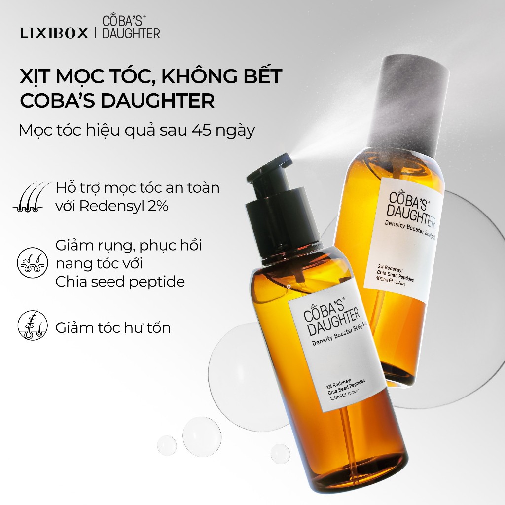 [Gift] Xịt Hỗ Trợ Mọc Tóc CoBa's Daughter Density Booster Scalp Spray - Không Bết Tóc - 100ml