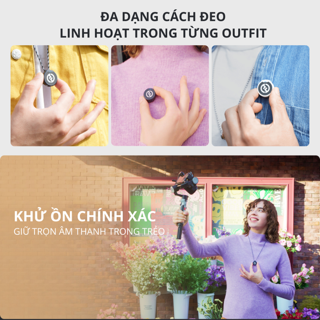 Bộ Micro không dây Hollyland Lark M2 (Shine Charcoal) | BigBuy360 - bigbuy360.vn