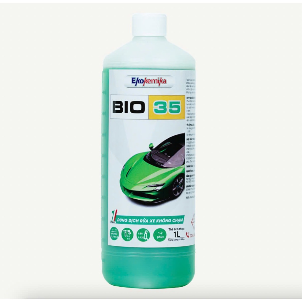NƯỚC RỬA Ô TÔ - XE MÁY VÀ KHOANG ĐỘNG CƠ KHÔNG CHẠM EKOKEMIKA ITALY BIO 35-1L