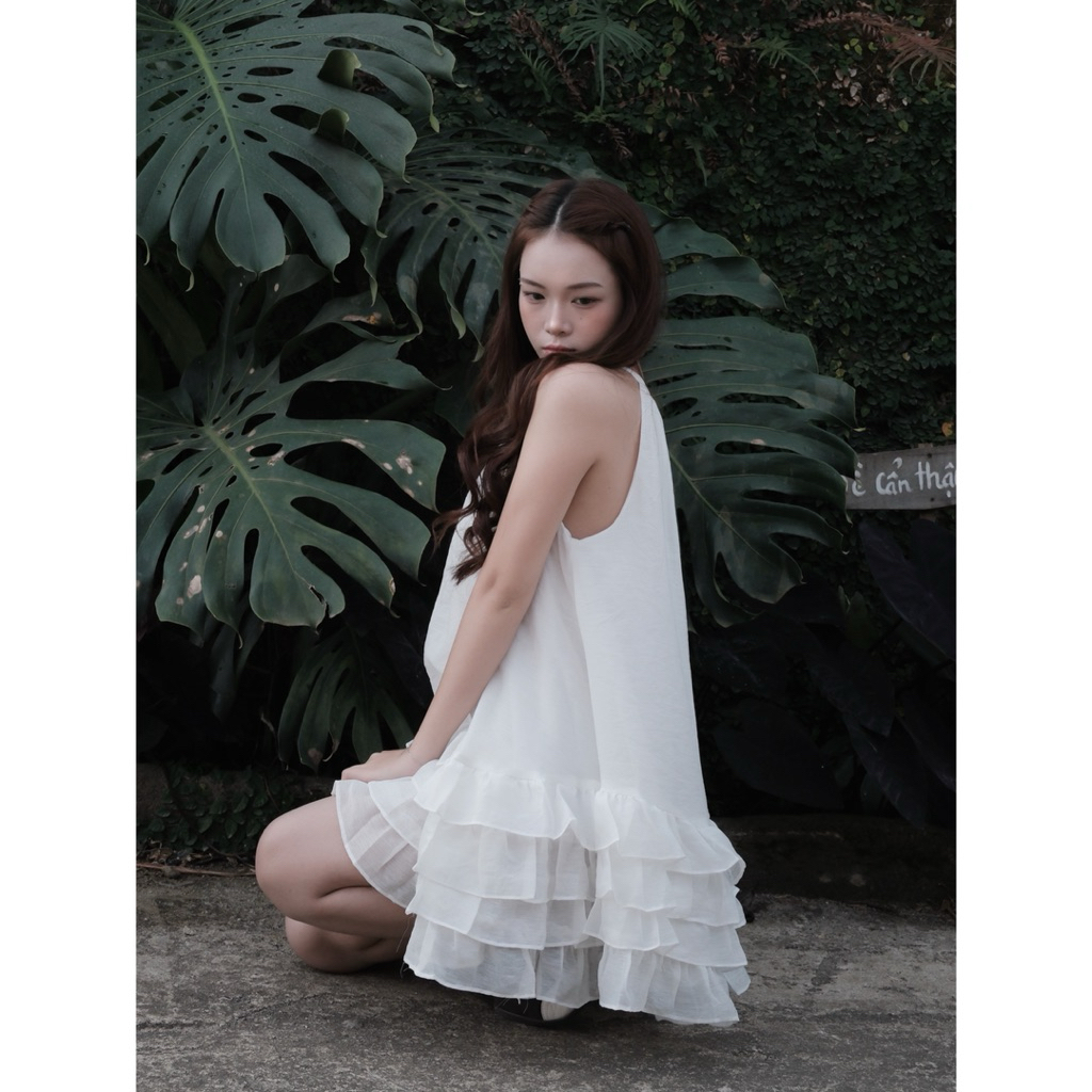 LYRA Dress | Váy tơ xước xoè xếp ly dáng Hàn