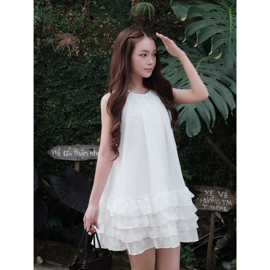 LYRA Dress | Váy tơ xước xoè xếp ly dáng Hàn