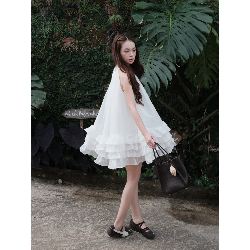 LYRA Dress | Váy tơ xước xoè xếp ly dáng Hàn
