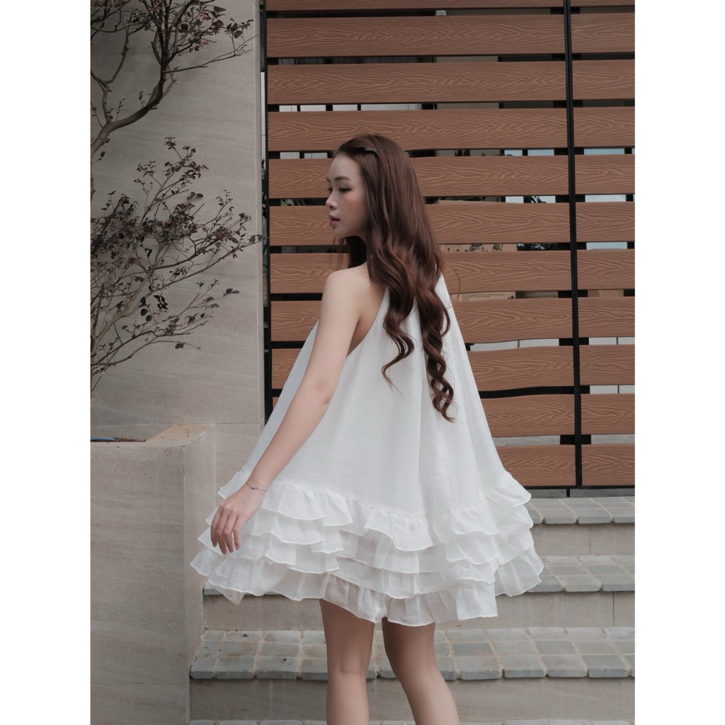 LYRA Dress | Váy tơ xước xoè xếp ly dáng Hàn