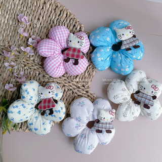 Cột tóc hình bông hoa, scrunchies bông to SZ TO đính charm