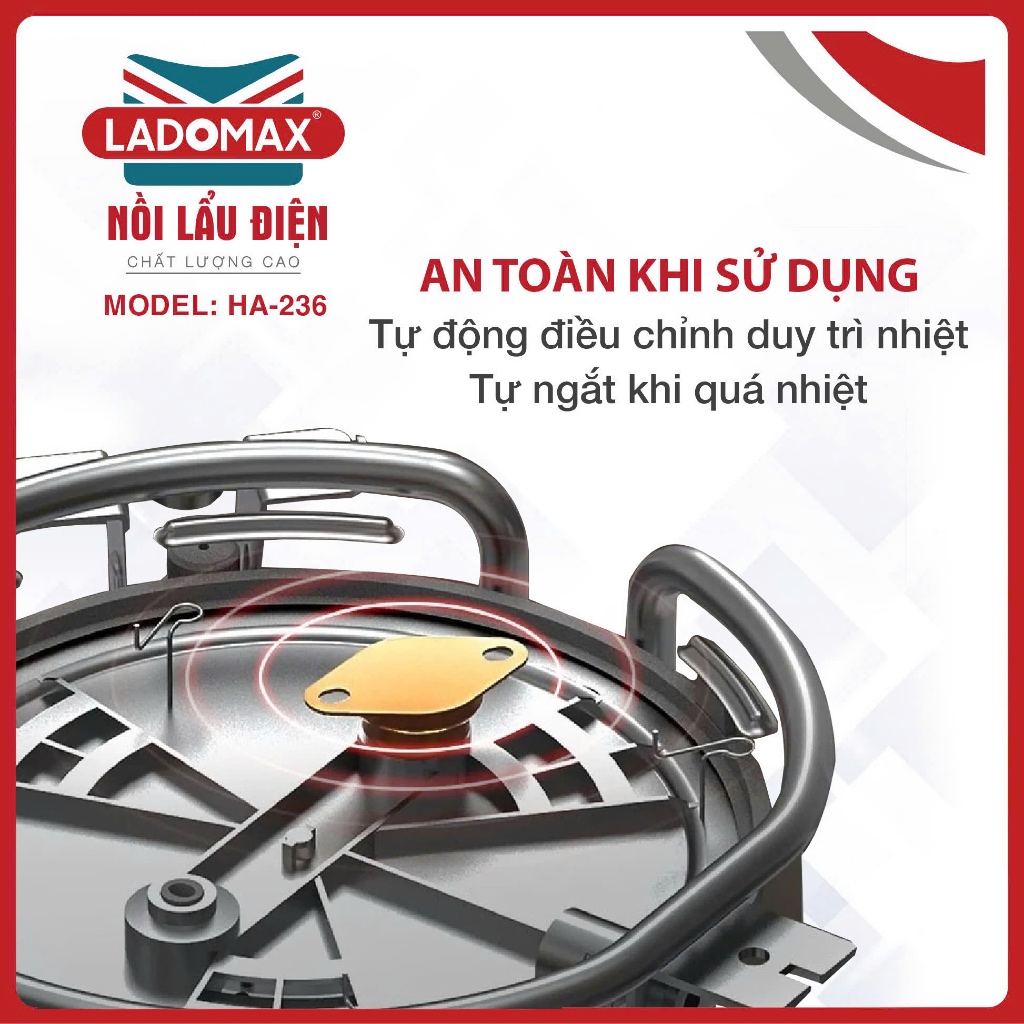 NỒI LẨU ĐIỆN LÒNG RỜI LADOMAX HA-236