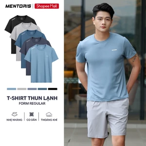 Áo Thun Thể Thao Nam MENTORIS Vải CoolFlex, Co Giãn Thoáng Khí, Form Regular Fit Dễ Vận Động MTS01