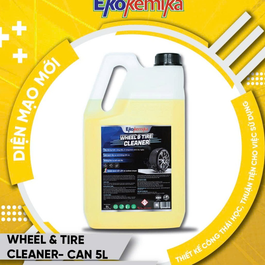 DUNG DỊCH TẨY LỐP XE CAO CẤP EKOKEMIKA WHEEL&TIRE CLEANER-5L