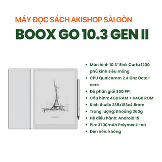 Máy đọc sách Boox Go 10.3 Gen II Android 15 Hỗ Trợ Bút Cảm Ứng - Kho HCM