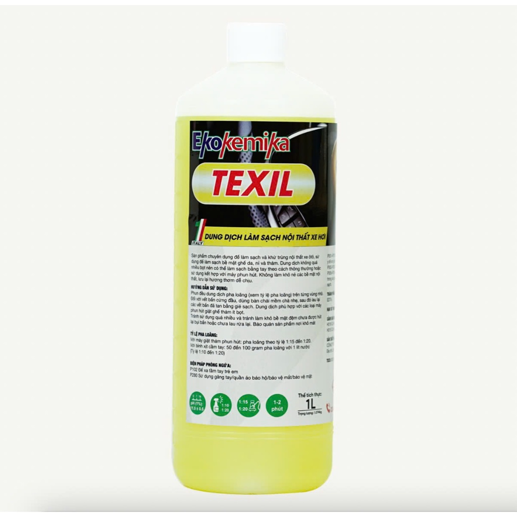 DUNG DỊCH LÀM SẠCH NỘI THẤT XE HƠI TEXIL THƯƠNG HIỆU EKOKEMIKA