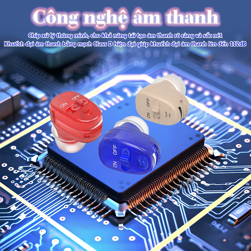 Máy trợ thính nhét tai Funmic EN-IA001A - Đeo 1 bên tai, khuyếch đại âm thanh to rõ