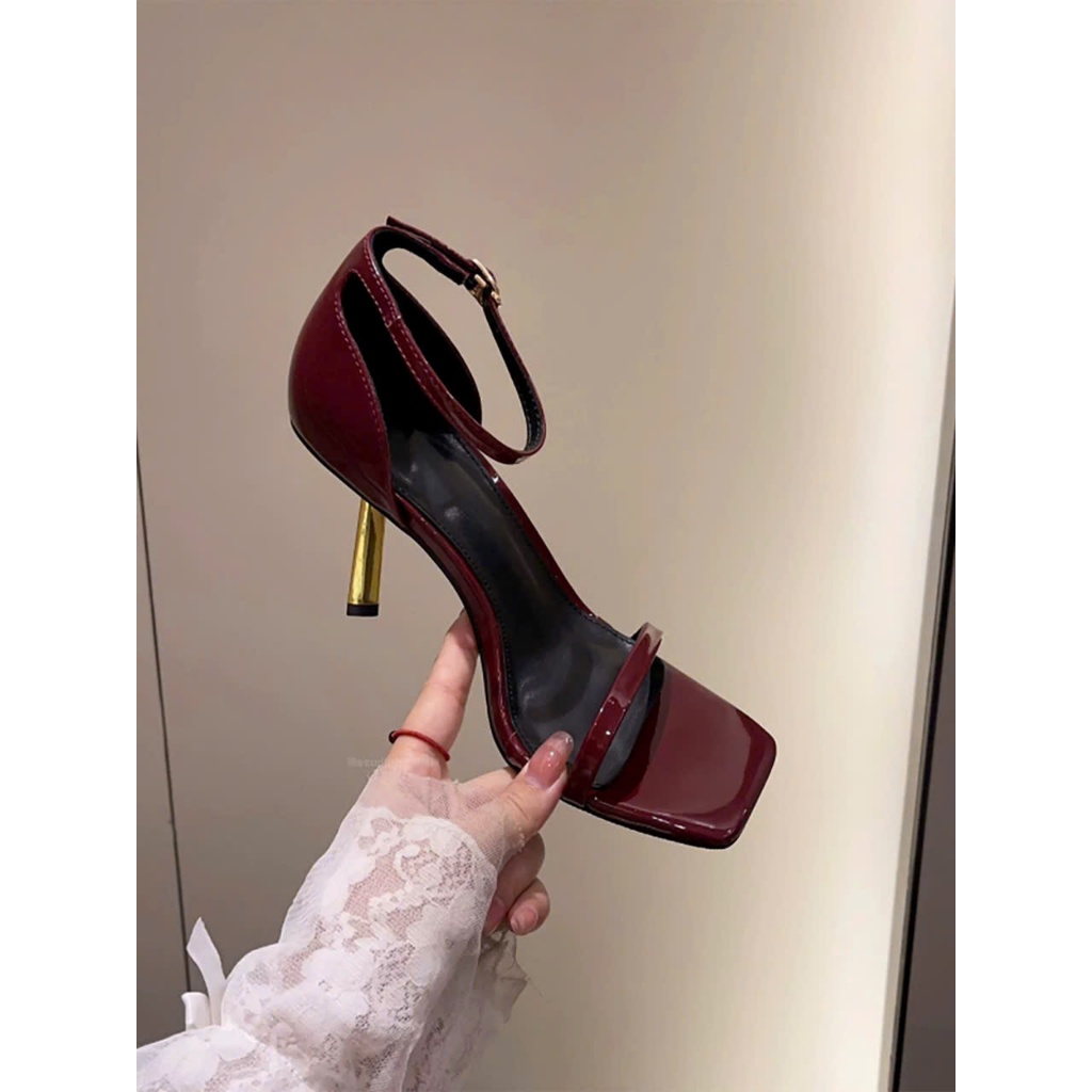 Sandal Mũi Vuông Quai Mảnh Gót Nhọn 9cm Mimi Shop – Cao Gót Nữ Quyến Rũ, Sang Trọng, Tôn Dáng