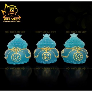 Hũ Đựng Muối Gạo Nước Lưu Ly Mờ - Bộ Đại Bi Tài Lộc - Cao 8cm