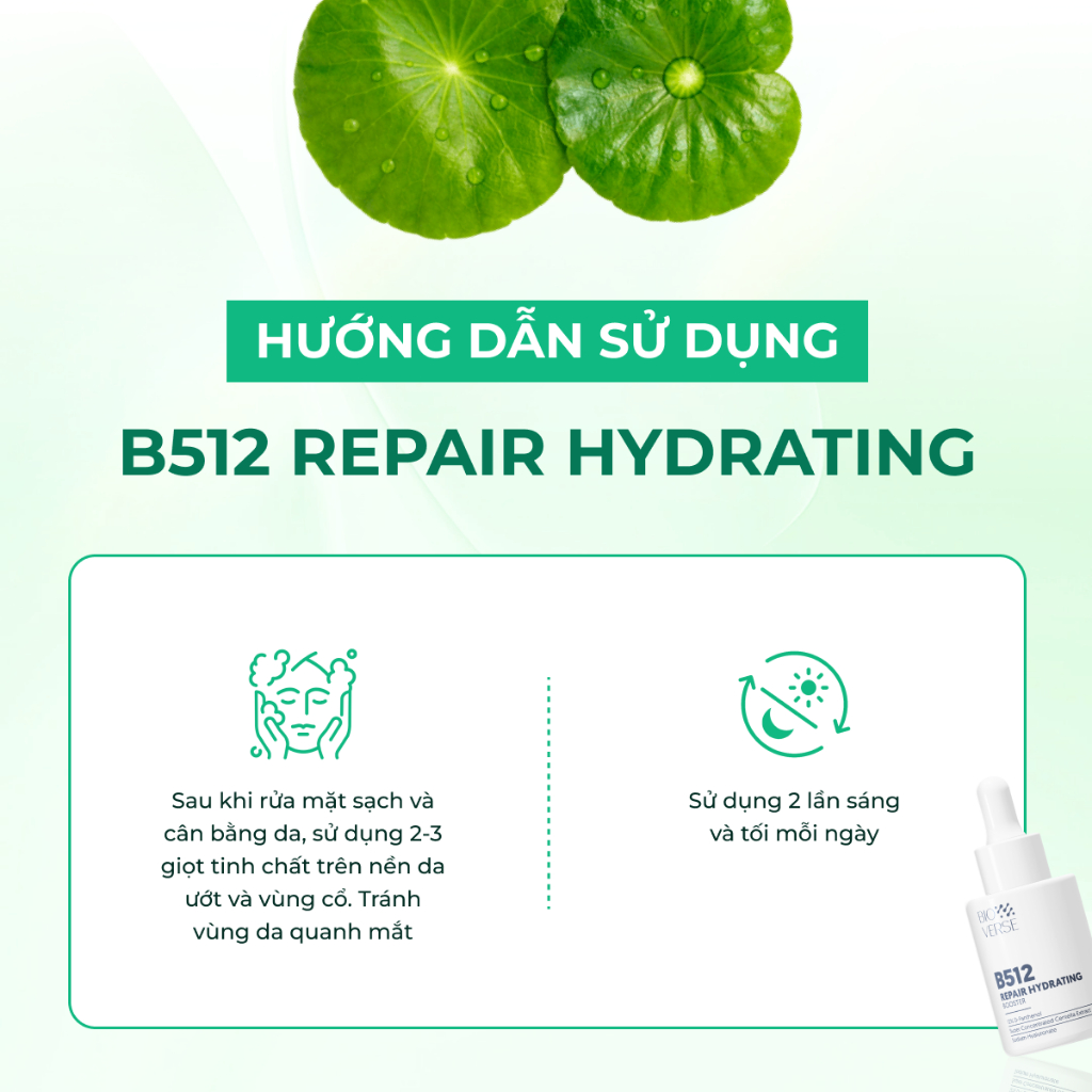 Serum dưỡng ẩm phục hồi Bioverse B512 Repair Hydrating Booster làm dịu cho da căng bóng 30ml | BigBuy360 - bigbuy360.vn
