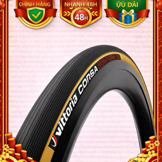 Vỏ Xe Đạp Đua Vittoria Corsa Graphene 2.0 700x25-28C Mật Độ Sợi 320 TPI hông vàng, Xe Đạp Đường Trường, Ấp Suất 120 PSI