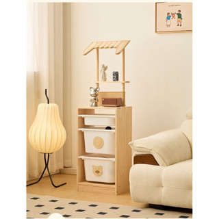 Tủ đựng đồ chơi bằng gỗ thông nguyên khối cho trẻ e giúp sắp xếp và cất giữ đồ chơi của bé gọn gàng