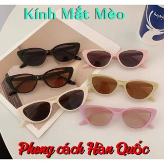 Kính Râm Mắt Mèo Thời Trang Nữ – Kính Mát Phong Cách Hàn Quốc Chống Nắng, Form Nhỏ Gọn Cá Tính