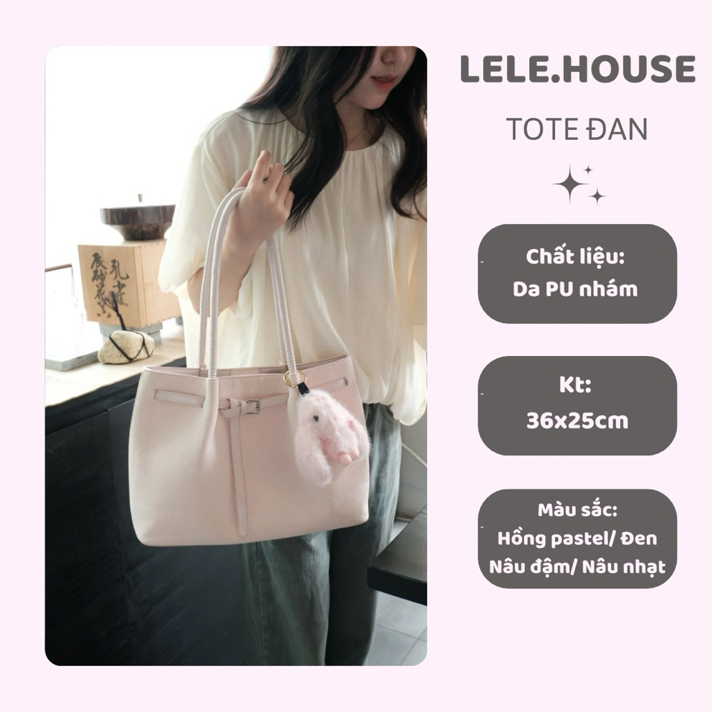 DAILY BAG (Không Charm) – Túi tote nữ Lele Houses, túi tote đeo vai đựng laptop 13.6 inch phong cách basic