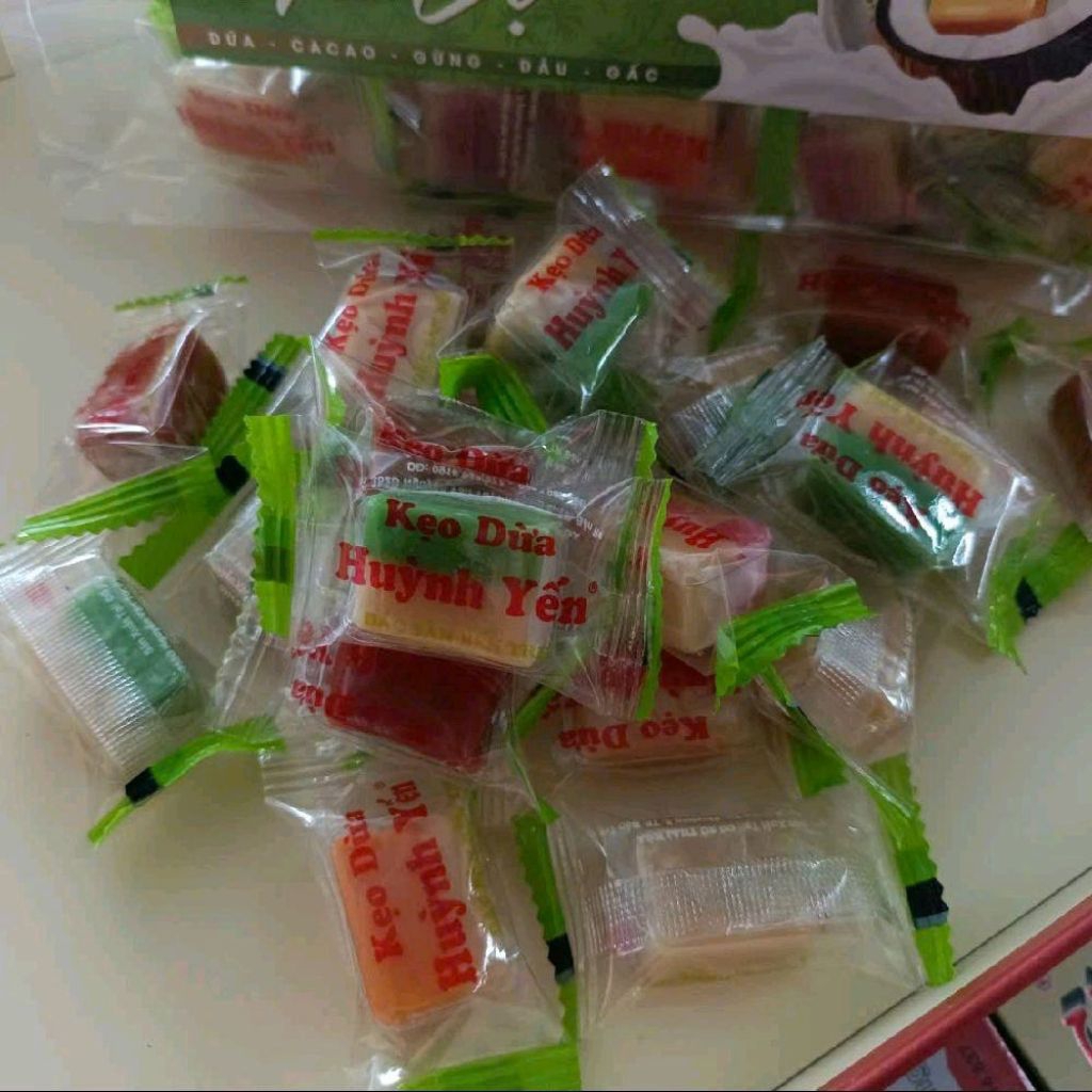 Kẹo dừa không đường mix vị  Huỳnh Yến __ Bến Tre ( 500g  )
