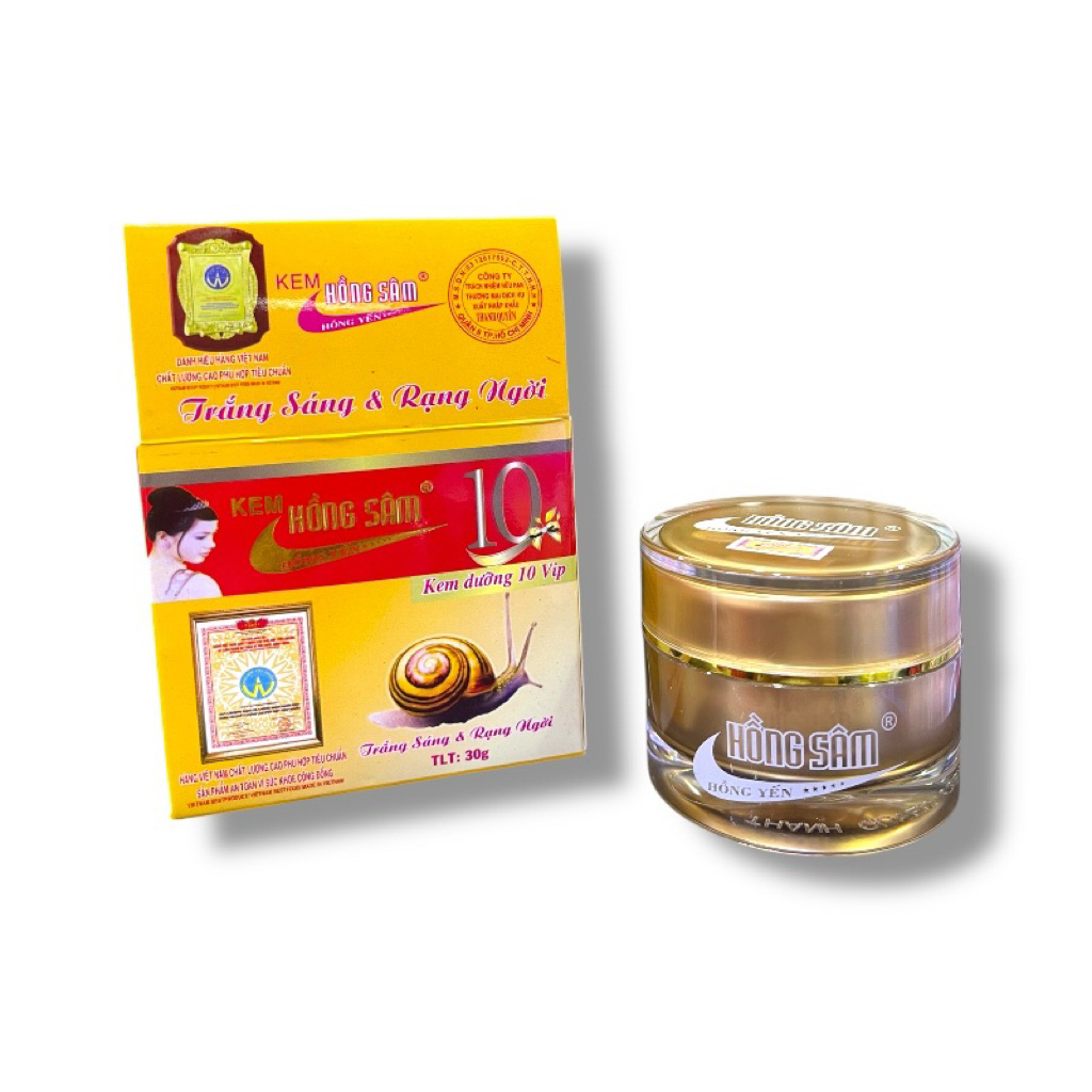 Kem Hồng Sâm Vip 10 Tác Dụng 30gram Chính Hãng