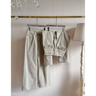 Quần Jeans Bò Nâu Suông 2 Khuy Chuẩn Linh Hoàng