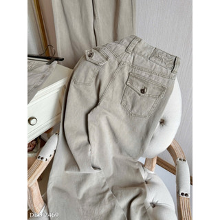Quần Jeans Bò Nâu Suông 2 Khuy Chuẩn Linh Hoàng