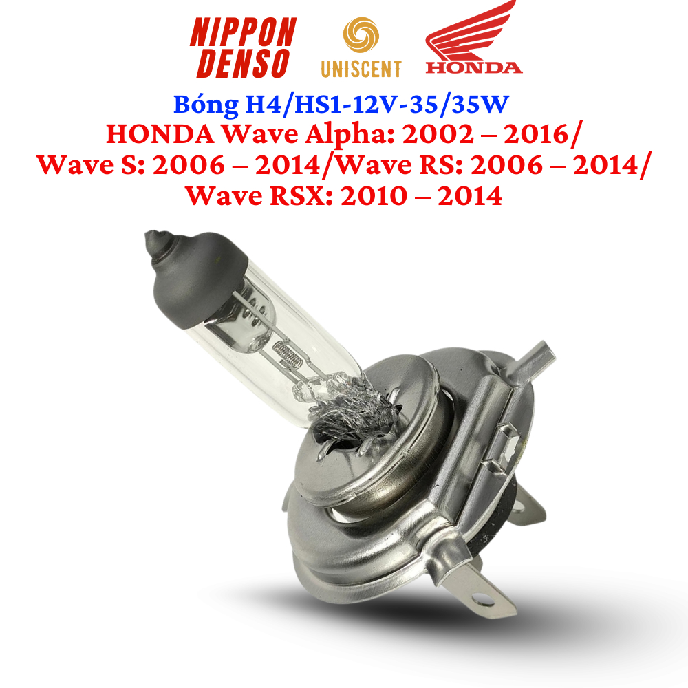 Bóng Đèn Xe Máy Halogen HS1-12V-35/35W- NIPPON DENSO- Honda Super Dream/Wave/Alpha/RS/RSX (02-16)