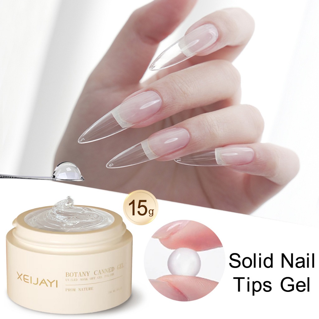 XEIJAYI 15g Sơn móng tay dạng gel đa năng mới có thể dùng để dán móng giả và phụ kiện, thích hợp cho tiệm làm móng
