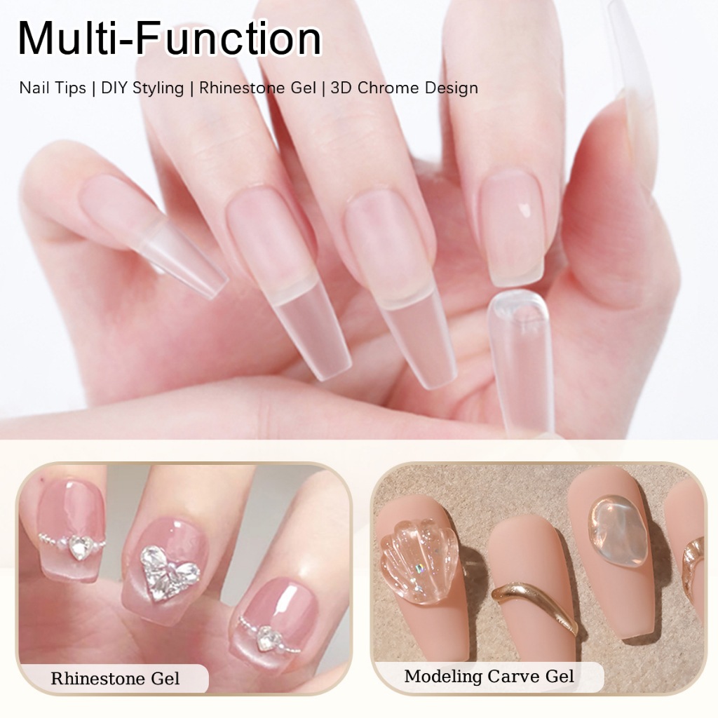 XEIJAYI 15g Sơn móng tay dạng gel đa năng mới có thể dùng để dán móng giả và phụ kiện, thích hợp cho tiệm làm móng