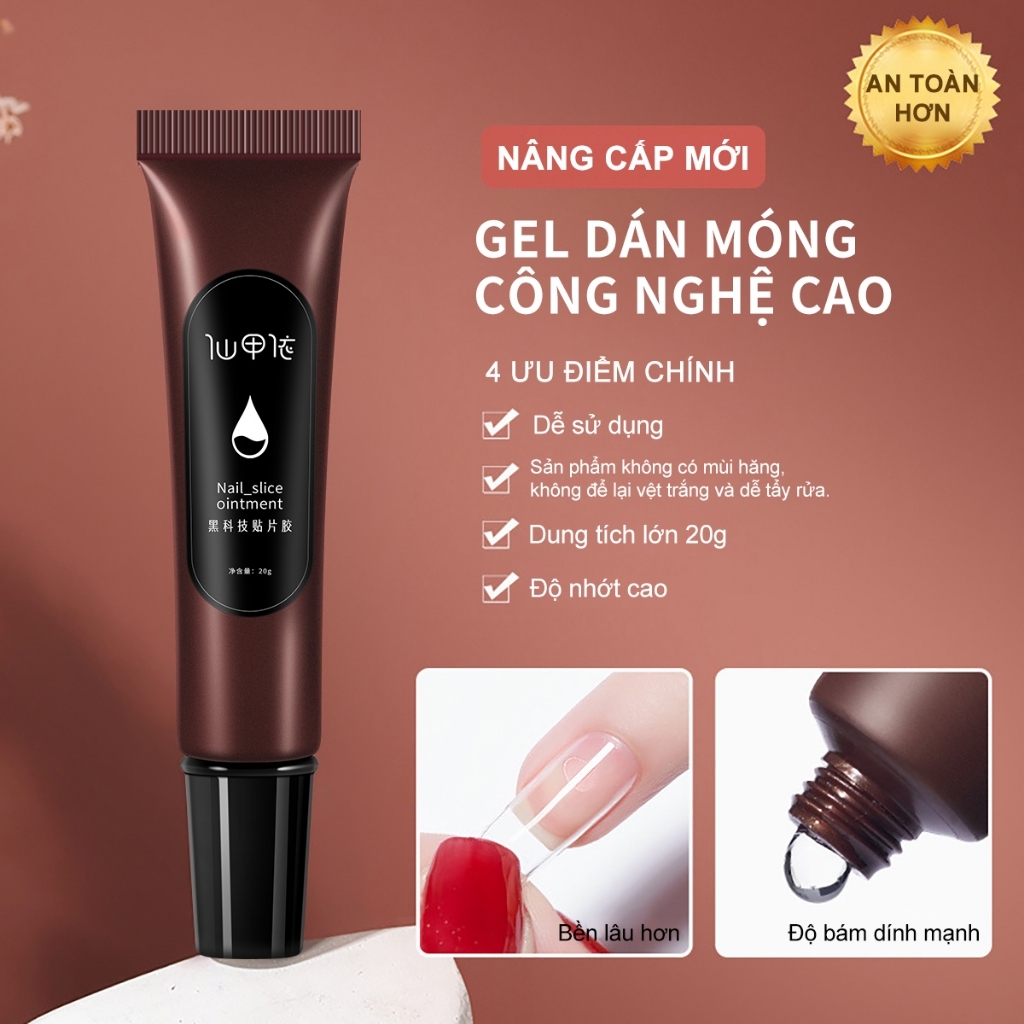 XEIJAYI 20g  Keo dán móng tay mới, thích hợp để dán móng giả và đá trang trí.