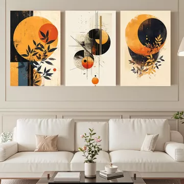 Tranh treo tường canvas trang trí phòng khách, phòng ngủ, tranh decor phòng khách, đồ decor phòng ngủ, combo 3 bức