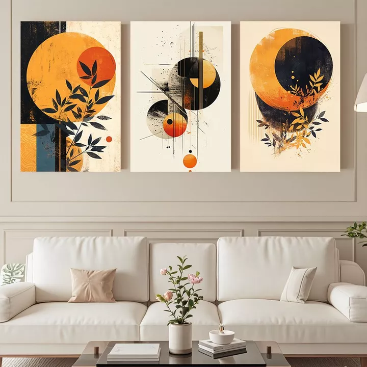Tranh treo tường canvas trang trí phòng khách, phòng ngủ, tranh decor phòng khách, đồ decor phòng ngủ, combo 3 bức