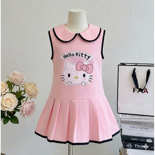 Váy Hellokitty cổ sen cho bé gái (10-35kg) chất poly mềm