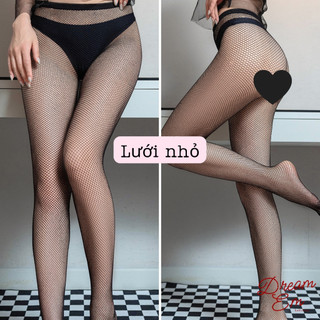 [Dream Em] Quần Tất Dạng Lưới Nhỏ, Vừa, To Màu Đen Xuyên Thấu Chất Siêu Dai