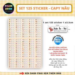 [ IN TÊN THEO YÊU CẦU] Set 85 Sticker Dán Đồ Dùng Cho Bé - MẪU CAPYBARA Hottrend - Colorboomshop