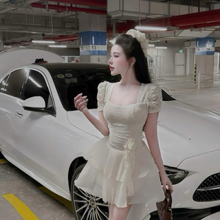 váy ren phối tơ tầng tôn dáng dành cho nữ