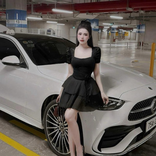 váy ren phối tơ tầng tôn dáng dành cho nữ