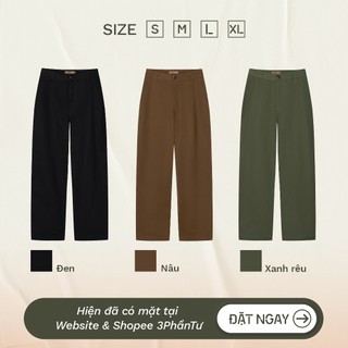 3PhầnTư - Quần Chinos Vải Cotton Dệt Chéo - BCNM24001